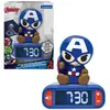 Image de Réveil Avec Veilleuse Captain America En 3d Multicolore