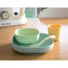Image de Set vaisselle 4 pi ¨ces silicone jaune