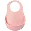 Image de Bavoir Silicone R ©cup ©rateur R ©glable Rose Ancienne