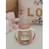Image de Biberon/tasse d'apprentissage 2 en 1 en verre (210 ml) rose