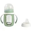 Image de Biberon Verre + Housse Silicone 2 En 1 Vert Sauge