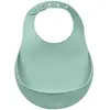 Image de Bavoir Silicone Récupérateur Réglable Vert Sauge