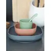 Image de Set vaisselle 4 pièces silicone bleu