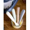 Image de Lot de 4 cuillères 1er âge silicone beige