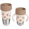 Image de Set 2 Tasses D'apprentissage 360° En Inox Click & Drink Grand Amour