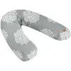 Image de Coussin D'allaitement Confortable Et Multifonctions Big Flopsy Fleur Gris