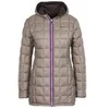 Image de Doudoune de ski longue reversible femme Peak Mountain Awill Marron L AWILL/JK/MARRON-TAUPE