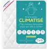 Image de Matelas bébé Climatisé anti-acariens déhoussable blanc