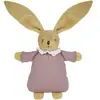 Image de Peluche Hochet Lapin Nid D'ange Marinière (20 Cm) Vieux Rose