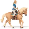 Image de Figurine Cheval Western Et Sa Cavalière Beige