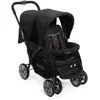 Image de Poussette Double Avec Habillage Pluie Twinbi Noir Etoile