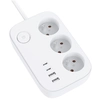 Image de Multiprise Electro Depot 3 Prises + 2 Usb + 2 Usb-c Avec Interrupteur Blanche - Cable 1.5m