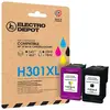 Image de Multipack Cartouches D'encres Electro Depot Compatible Hp H301xl Pack Noir+couleur