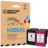 Image de Multipack Cartouches D'encres Electro Depot Compatible Hp H305xl Noir+couleur