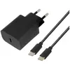 Image de Chargeur Secteur Usb-c Edenwood 25w + Câble Usb-c / Usb-c Noir