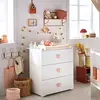 Image de Commode À Langer 3 Tiroirs - Basic Blanc/rose