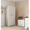 Image de Armoire 2 Portes Bébé En Bois - Nao Blanc