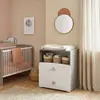 Image de Commode À Langer Et 1 Niche En Bois - Nao Blanc