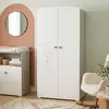 Image de Armoire 2 Portes Bébé En Mélamine - Teddy Blanc