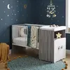 Image de Lit Bébé Combiné Évolutif En Bois - Nao Blanc