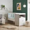 Image de Lit Bébé Combiné Évolutif En Bois - Teddy Blanc
