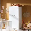 Image de Armoire Bébé 2 Portes - Basic Blanc/gris