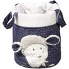 Image de Lot De 3 Corbeilles Gigogne En Tissu En Coton - Merlin Bleu