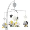 Image de Mobile Musical Bébé Eléphant En Coton - Babyfan Gris