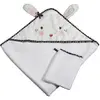Image de Sortie De Bain Lapin Et Gant En Coton - Miss Fleur De Lune Blanc