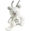 Image de Peluche Mini Musical Ours En Velours - Celeste Blanc