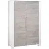 Image de Armoire Bébé 2 Portes - Loft Gris/blanc