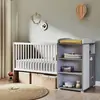Image de Lit Bébé Combiné Evolutif En Bois - Smile Gris