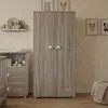 Image de Armoire 2 Portes En Bois - Smile Gris