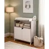 Image de Commode À Langer Bébé En Bois - Scandi Blanc/gris