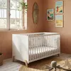 Image de Lit Évolutif - Little Big Bed Sur Pieds En Bois - Joy Blanc/marron