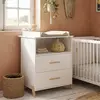 Image de Commode À Langer Sur Pieds En Bois - Joy Blanc/marron