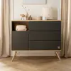 Image de Commode 1 Porte 3 Tiroirs - Boreale Gris