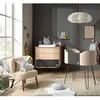 Image de Commode 3 Tiroirs Pieds Métal - Bambin Marron/gris