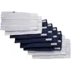 Image de Protections De Barreaux De Lit En Coton Bleu/blanc