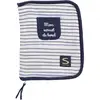 Image de Protège Carnet De Santé En Double Gaze De Coton Marinière - Baby Sailor Blanc/bleu