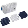 Image de Trousse De Toilette En Double Gaze De Coton Et Carrés Éponge - Baby Sailor Blanc/bleu