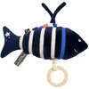 Image de Peluche Mini Musical Poisson En Velours - Baby Sailor Bleu