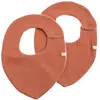 Image de Lot De 2 Bavoirs En Gaze De Coton - Uni Petale Rouge