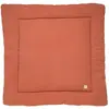 Image de Grand Tapis De Jeu En Double Gaze De Coton - Uni Petale Rouge