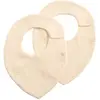Image de Lot De 2 Bavoirs En Gaze De Coton - Uni Petale Beige