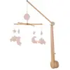 Image de Mobile Musical Bébé En Bois Avec 4 Jouets - Uni Petale Rose