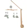 Image de Mobile Musical Bébé En Bois Avec 4 Jouets - Uni Petale Vert