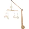Image de Mobile Musical Bébé En Bois Avec 4 Jouets - Uni Petale Beige