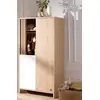 Image de Armoire 2 Portes Et 1 Niche Avec Claustra En Bois Décor Chêne Suave - Tokyo Blanc/marron
