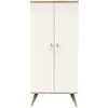 Image de Armoire 2 Portes Avec Pieds Bois - Camille Vanille